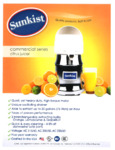 Sunkist Equipment Commercial Juicer Spec Sheet