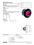Sioux Chief Mechanical Test Plug Spec Sheet