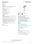 Sloan 3012600 Royal Chrome Flushometer Spec Sheet Sloan 3012600 Royal Chrome Flushometer Spec Sheet
