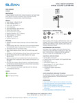 Sloan 3450049 Royal Chrome Flushometer Specsheet