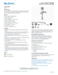Sloan 3450055 Royal Chrome Flushometer Specsheet