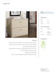 SOHO Lateral File Cabinet Spec Sheet SOHO Lateral File Cabinet Spec Sheet