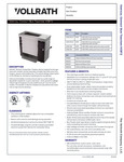 Vollrath VCBT2 Specsheet