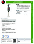 Sammic XM-21 Specsheet