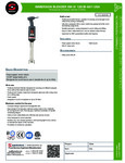 Sammic XM-31 Spec Sheet Sammic XM-31 Spec Sheet