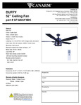 RESIDENTIAL FAN 52IN BLACK, DUFFY
