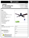RESIDENTIAL FAN 52IN BLACK/MAPLE, LOXLEY RESIDENTIAL FAN 52IN BLACK/MAPLE, LOXLEY