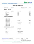 Domino Extra Fine Granulated Sugar Spec Sheet
