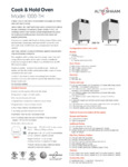 Spec Sheet for Alto-Shaam 1000-TH