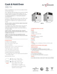 Spec Sheet for Alto-Shaam 300-TH Spec Sheet for Alto-Shaam 300-TH