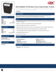 Spec Sheet for Acco 1757405 ShredMaster Paper Shredder Spec Sheet for Acco 1757405 ShredMaster Paper Shredder
