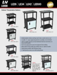 Spec Sheet for Luxor LE42C-B 3 Shelf Utility Cart