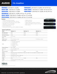 Speco Technologies PBM60-PBM120-PBM240 SpecSheet
