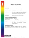 Chefmaster 9 oz. Neon Brite Orange Airbrush Color Product Specifications
