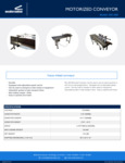 Sealersales MC-300 Motorized Conveyor Spec Sheet Sealersales MC-300 Motorized Conveyor Spec Sheet