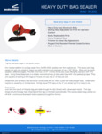 Sealersales ND-2333 Heavy Duty Bag Sealers Spec Sheet Sealersales ND-2333 Heavy Duty Bag Sealers Spec Sheet