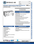 Specsheet for Beverage-Air UCRD67AHC-2 Undercounter Refrigerator Specsheet for Beverage-Air UCRD67AHC-2 Undercounter Refrigerator