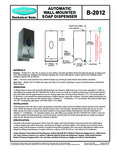 Specsheet for Bobrick B-2012 Soap Dispenser