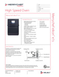 Specsheet for Merrychef eikon e1s High-Speed Oven Specsheet for Merrychef eikon e1s High-Speed Oven