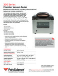 Specsheet for PolyScience 300 Series Chamber Vacuum Sealer