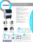 Specsheet for Scotsman UC2724 Undercounter Cube Ice Machine