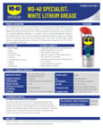 Specsheet for WD-40 Specialist Protective White Lithium Grease