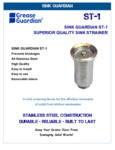 Grease Guardian ST1 Specsheet