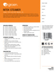 Groen Model XS Spec Sheet