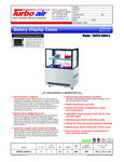 BAKERY CASE 36"REFRIG 2 SHEL SS R290--44X35.38X27.5 spec sheet