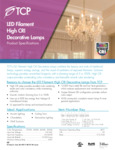 TCP LED Filament B11 SpecSheet