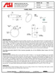 TOWEL RING - 7" DIAMETER STAINLESS STEEL - SATIN FINISH spec sheet