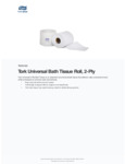 Tork Universal Individually Wrapped 2-Ply Standard 4"x3.75" Toilet Paper Roll, 500 Sheets / Roll