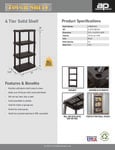 Tough Shelf 4TBLK14X22 Spec Sheet
