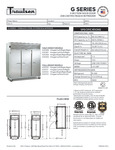 Traulsen G Series Reach In Freezer Specsheet
