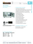 Traulsen Undercounter Blast Chiller Specsheet