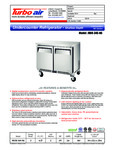 Turbo Air Refrigeration MUR-34S-N6 Fridge Specsheet