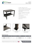 Valley Craft _Welded Work Tables_Sell Sheet Valley Craft _Welded Work Tables_Sell Sheet