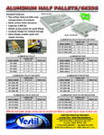 Vestil Aluminum Half Pallets Specsheet