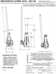Vestil MSJ-20 Spec Sheet