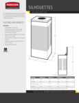 Rubbermaid Square Open Top Specsheet