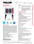Vulcan F32433 VC4G Series Single Deck Gas Convection Ovens Specsheet Vulcan F32433 VC4G Series Single Deck Gas Convection Ovens Specsheet