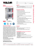 Vulcan F45422 SG44 Series Double Deck Gas Convection Oven Specsheet Vulcan F45422 SG44 Series Double Deck Gas Convection Oven Specsheet