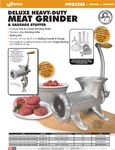 Weston Deluxe Manual Meat Grinder Spec Sheet