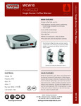 WARMER COFFEE SINGLE BURNER WARMER COFFEE SINGLE BURNER