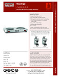 WARMER COFFEE DOUBLE BURNER