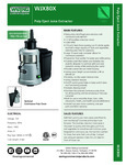 929WJX80X Spec Sheet
