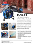 XPOWER P-39AR Professional Axial Air Mover PDS
