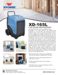 XPOWER XD-165L LGR Dehumidifier Spec Sheet XPOWER XD-165L LGR Dehumidifier Spec Sheet