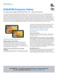 Zebra ET51 and ET56 Android Tablet Specsheet Zebra ET51 and ET56 Android Tablet Specsheet