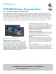Zebra ET51 and ET56 Windows Tablet Specsheet